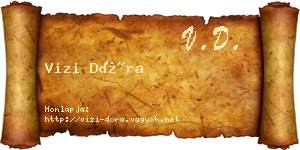 Vizi Dóra névjegykártya